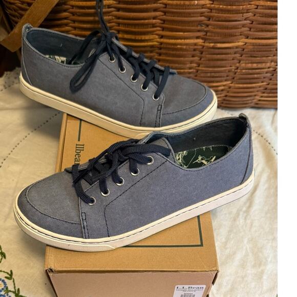 L.L. Bean Women's Campside Oxford Shoe Sneaker Canvas Lace Up Slate Size 8 - Picture 2 of 11